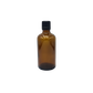 Amber Glass Dropper Bottle 50ml (Black Cap)