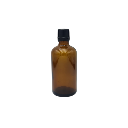 Amber Glass Dropper Bottle 50ml (Black Cap)