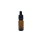 Amber Glass Bottle with Pipette Dropper Black 10ml