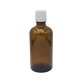 Amber Glass Dropper Bottle 100ml (White Cap)
