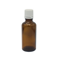 Amber Glass Dropper Bottle 50ml (White Cap)