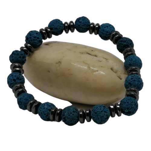 Lizera Lava Stone Bracelet - Teal