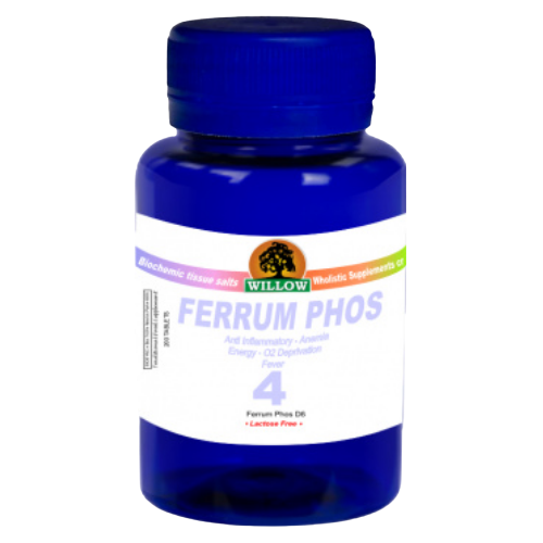 Willow Wellness Ferrum Phos Tissue Salt No.4 - Anti-Inflammatory 200's